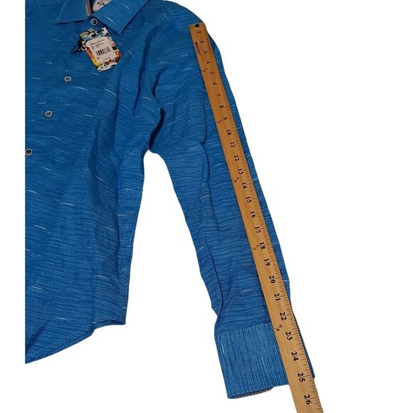 Robert Graham Mens Classic Fit Brixton Long Sleeves Button Up Flip Cuff Shirt - Picture 5 of 15